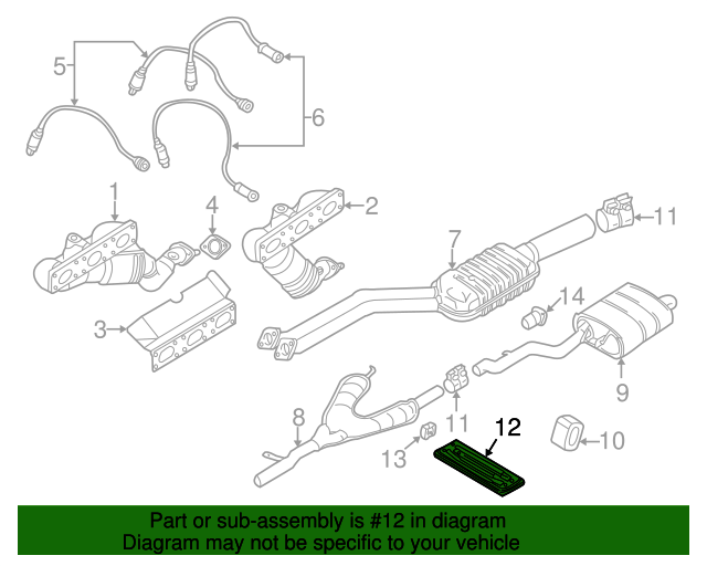 18211745300 19952003 BMW Exhaust Bracket (18211745300) BMW of
