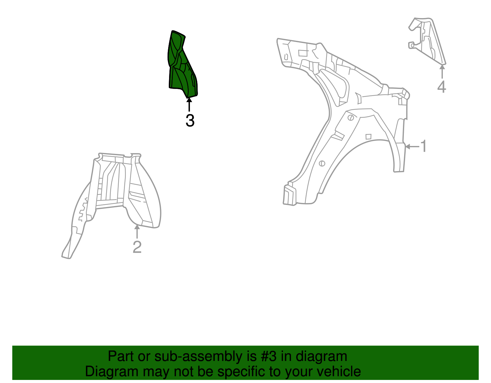 Wheelhouse Support - Ford (YF1Z-5429333-AA)