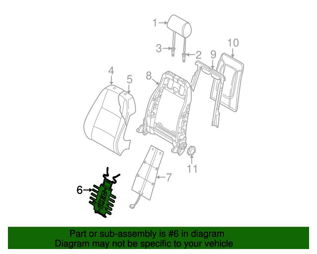 8E0881891A Lumbar Support 20032009 Audi Audi OEM Parts