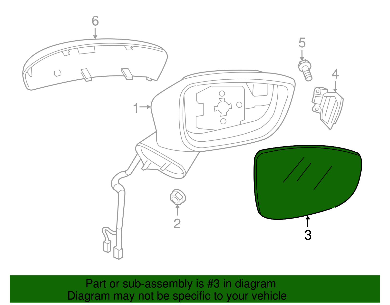 KD35-69-1G7B - 2013-2014 Mazda CX-5 - Mirror Glass | Mazda Part Direct