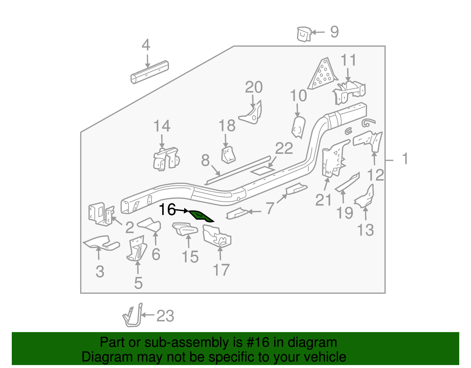 Driver Side Floor Panel Tunnel Reinforcement - GM (10371369)