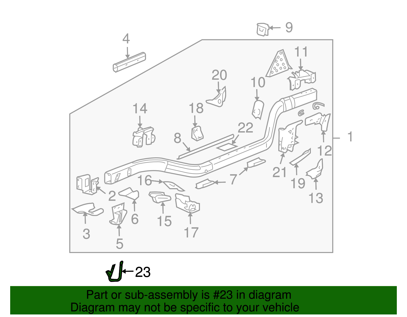 Brace Assembly-F/End Lower Struc - GM (10375093)