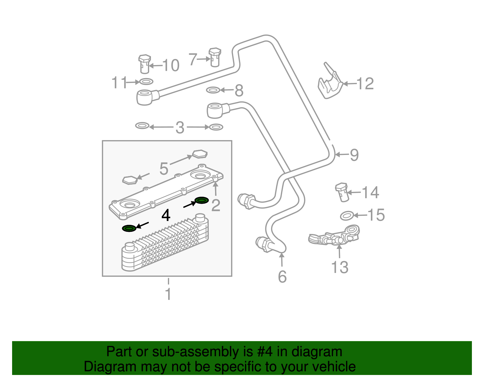 Engine Oil Cooler Seal - GM (90409175)