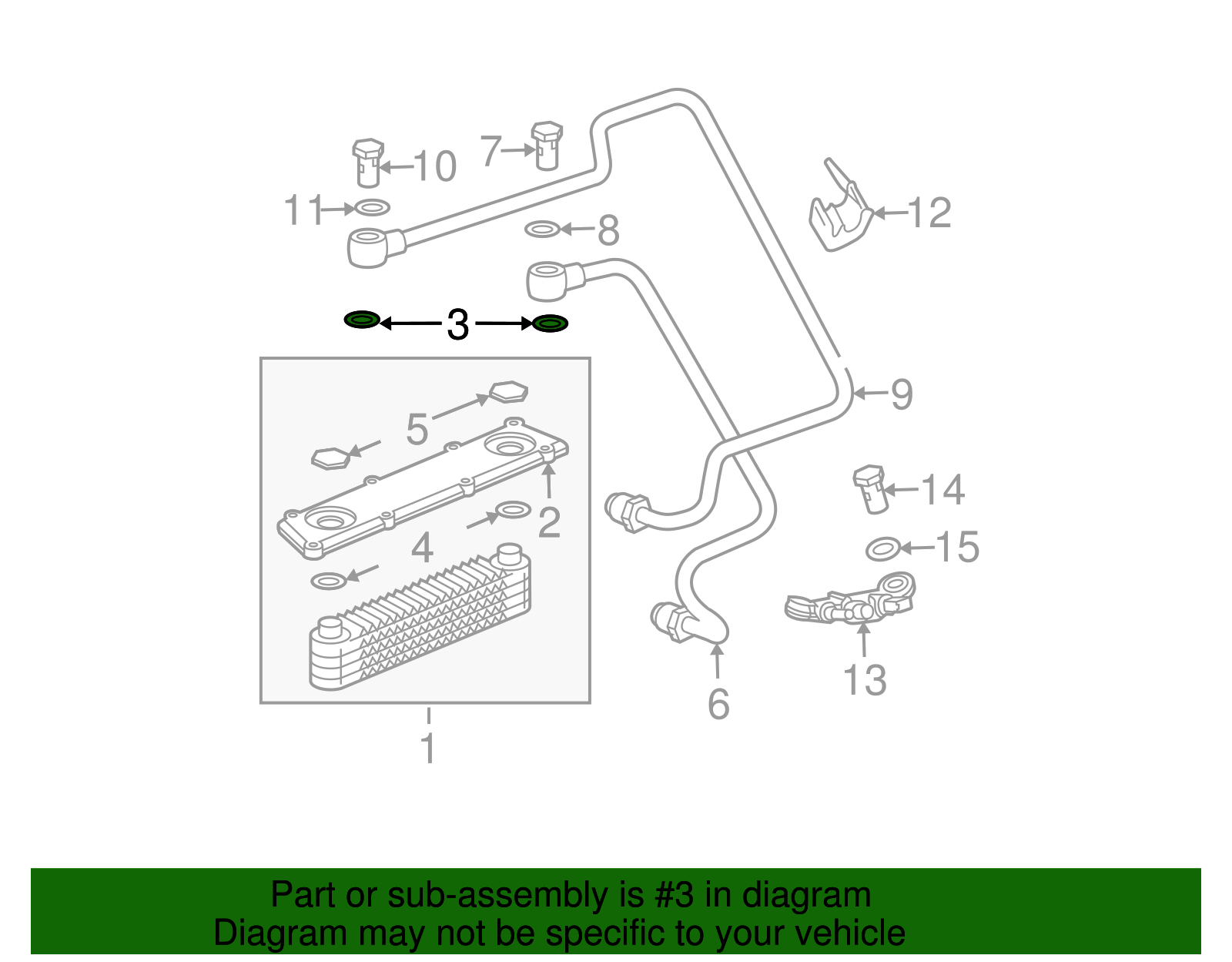 Engine Oil Cooler Seal - GM (11076852)