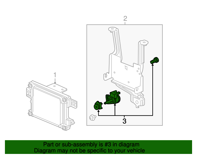 36806T5AJ02 Gear Assembly, Radar Aiming 20182020 Acura Acura