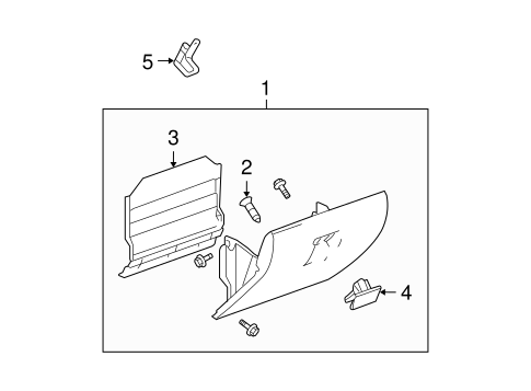 Glove Box for 2004 Chevrolet Colorado #0