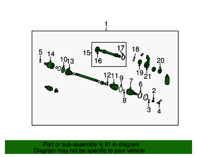 495012C111SJ Cv Axle Assembly 20032004 Hyundai Tiburon Factory