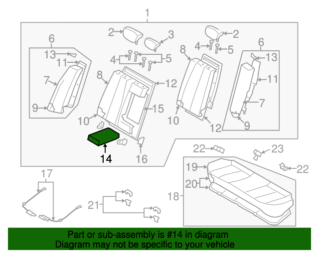 Genuine Hyundai 89900-2H011-TAZ Seat Back Armrest Assembly Rear Genuine Hyundai 89900-2H011-TAZ Seat Back Armrest Assembly Rear