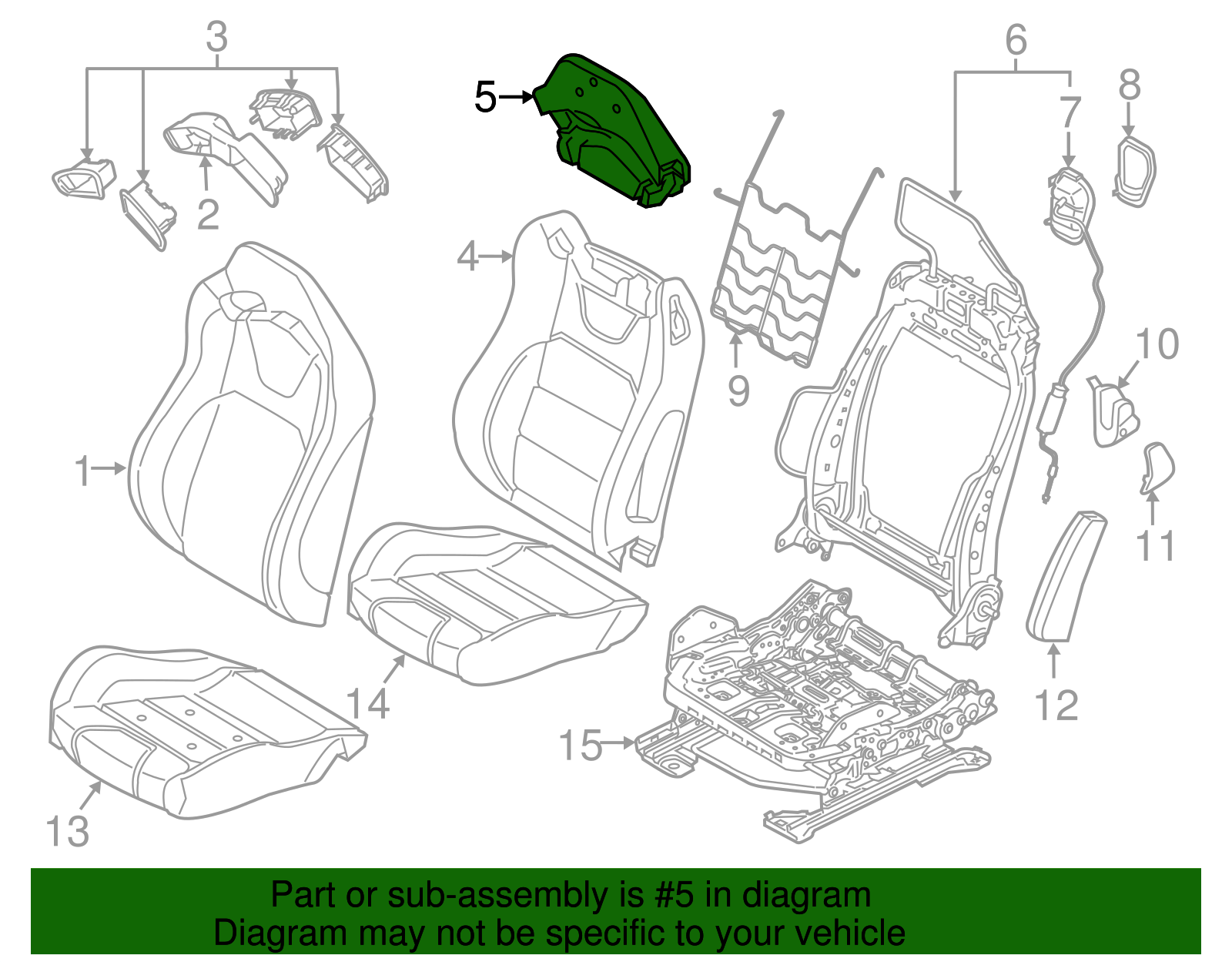 Headrest - Ford (FR3Z-63611A08-B)