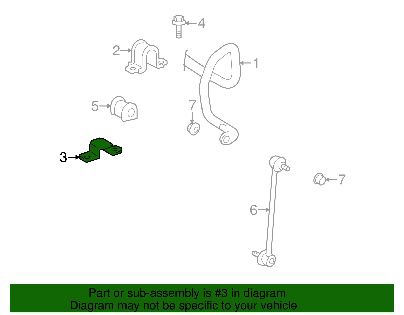 Stabilizer Bar Lower Bracket - Toyota (48827-0T010)