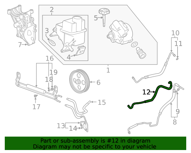 20202024 GM Power Brake Booster Outlet Hose 84150118 GM
