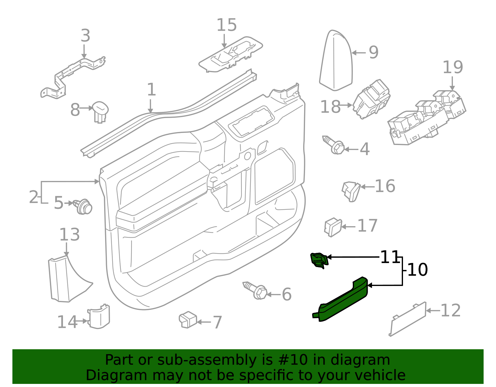 Armrest Cover - Ford (HC3Z-1822642-AA)