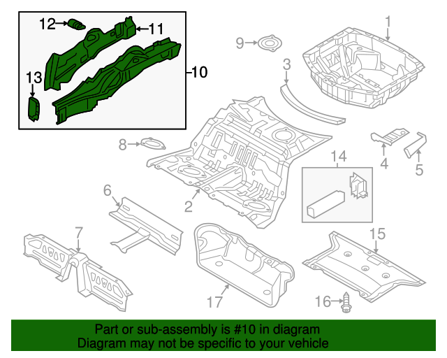 20152018 Audi Side Member Assembly 4H0802034TB Audi USA Parts