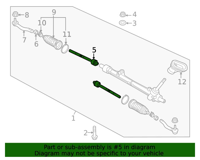 D85215RL0B Genuine Nissan Factory Inner Tie Rod D85215RL0B