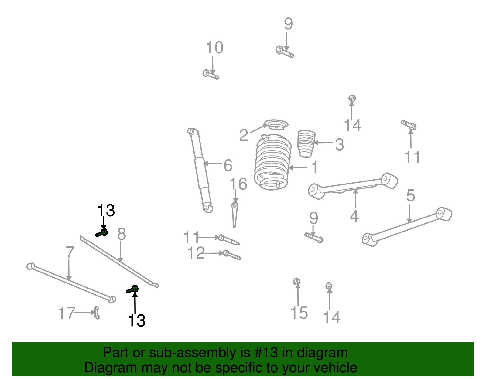 M16x2x100 Rear Axle Tie Rod Bolt - GM (11519926)
