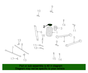 2000-2020 GM Leaf Spring Insulator 15765071 GM | GMPartsDirect.com