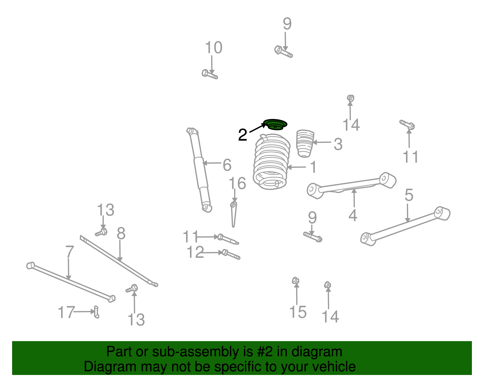 Leaf Spring Insulator - GM (15765071)