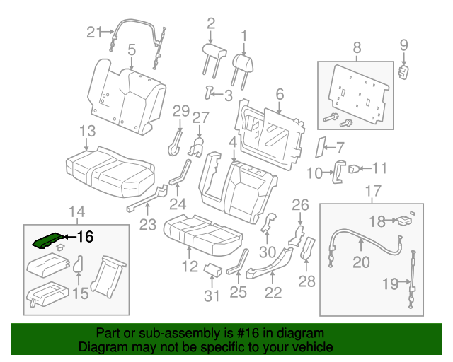 20092015 Honda Pilot Cup Holder 81790SZAA01ZB XportAuto