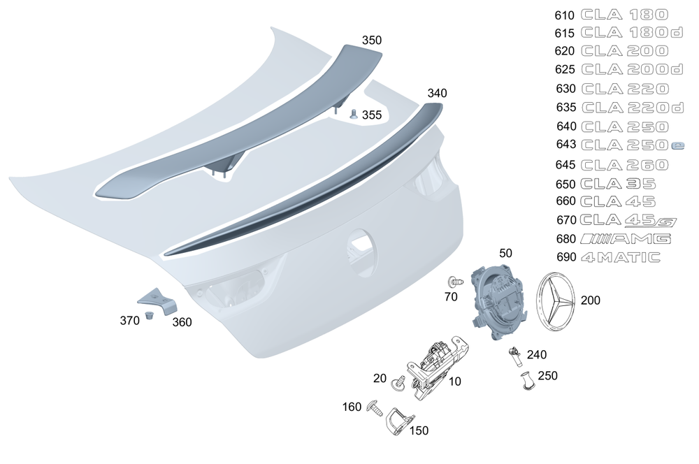 118-817-08-00 - Model Badge 2014-2023 Mercedes-Benz CLA45
