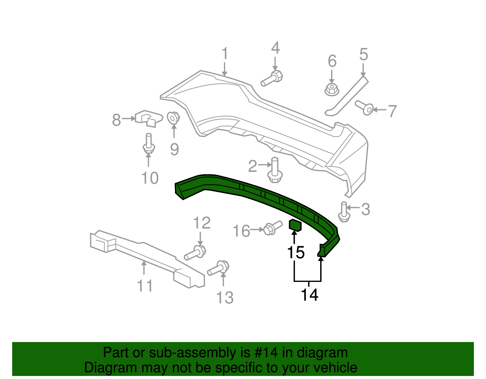 71510SLNA90ZC 2007 Honda Fit Spoiler Assembly Rear Bumper *NH578