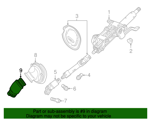 84389436 Intermediate Steering Shaft Boot 20162023 GM GMPartsNow