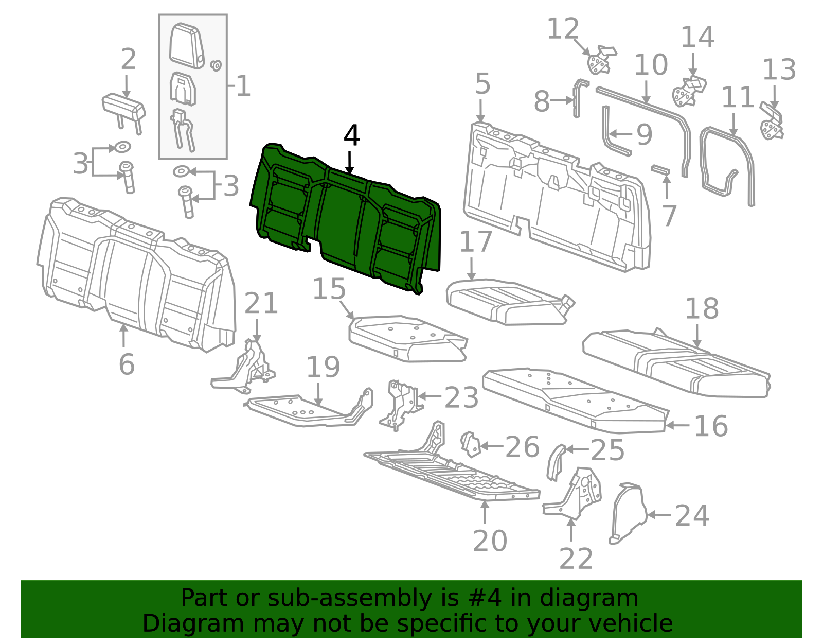 Seat Back Pad - GM (84460300)