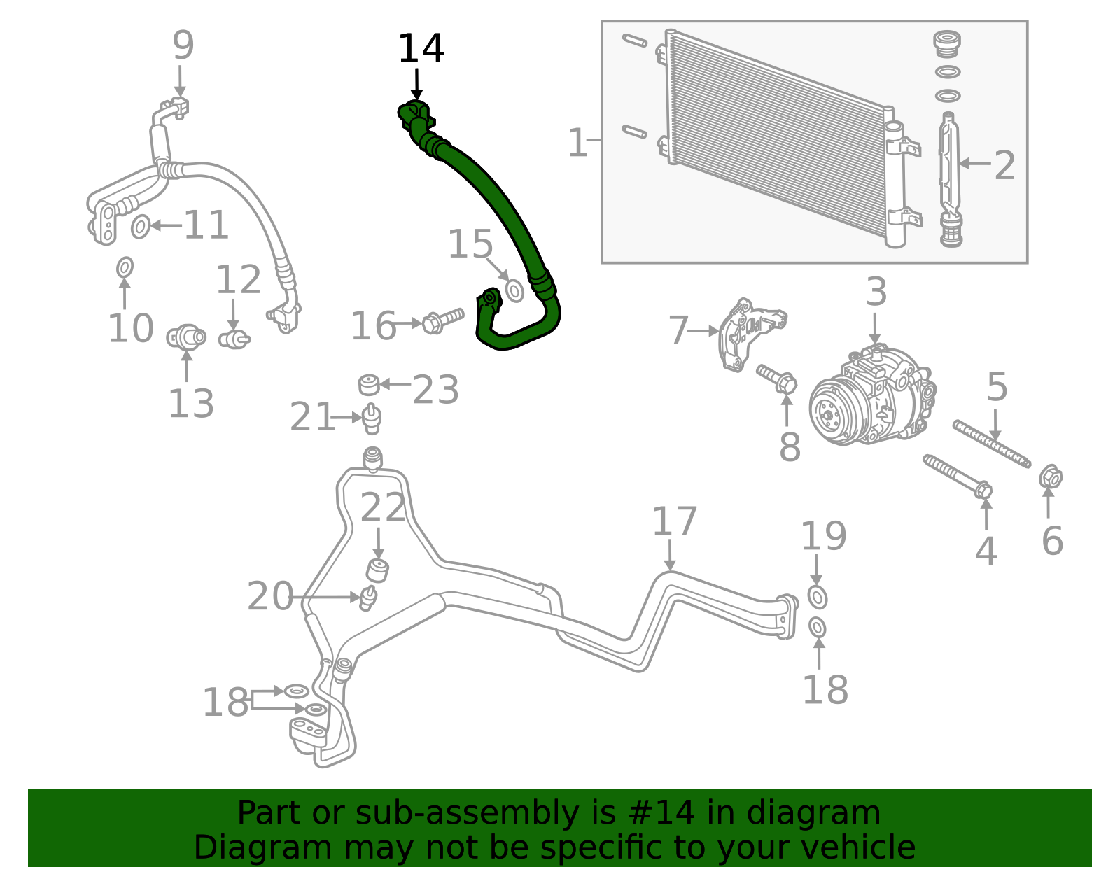 Air Conditioning Compressor Hose - Buick (94508187)