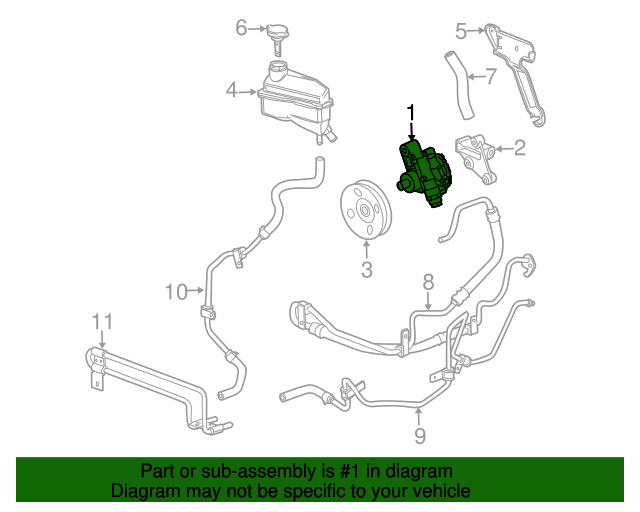 25900769 Power Steering Pump 20042009 Cadillac SRX GM Wholesale Direct