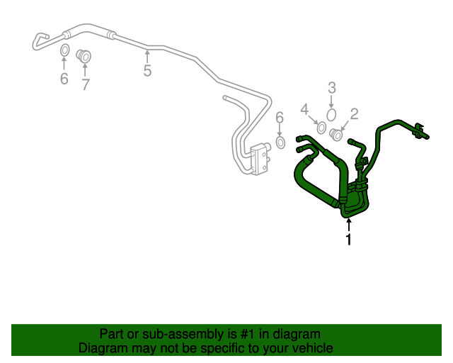 20182024 GM Automatic Transmission Fluid Cooler Outlet Line 84287644 GM