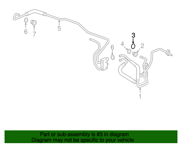 20182024 GM Automatic Transmission Fluid Cooler Inlet Line 84287643 GM