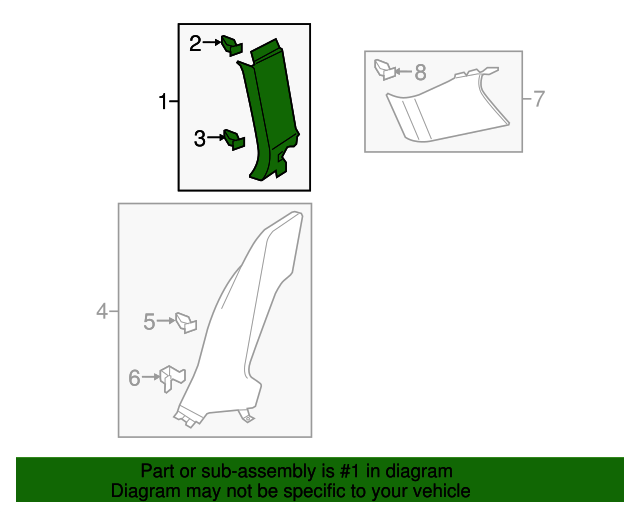 Upper Pillar Trim 5GM-867-287-F-ZA2