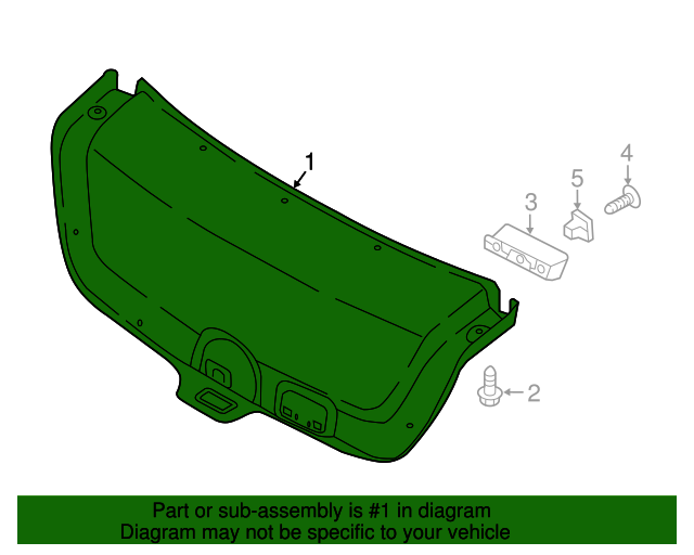 20172018 Hyundai Elantra Trunk Lid Trim 81750F2000TRY World OEM