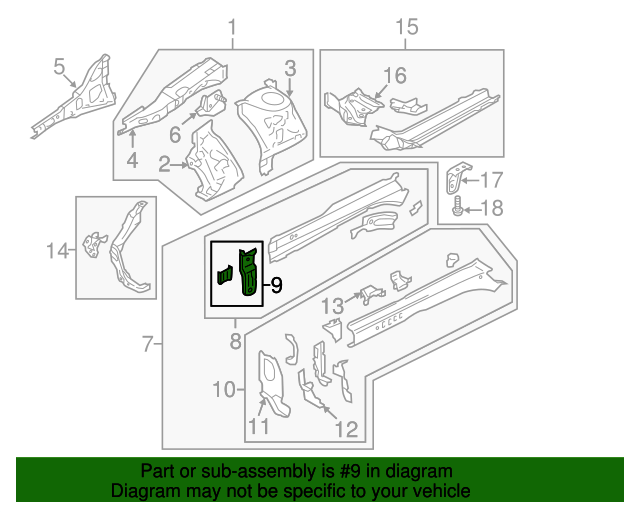 20142018 Subaru Forester Tie Down 51619SG0019P Subaru Parts For You