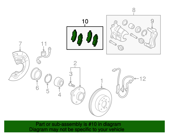 0446507010 Brake Pads 20102017 Toyota OEM Parts To You
