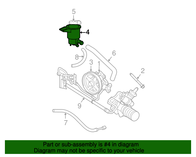 20082011 Ford OEM Power Steering Pump Reservoir 8L2Z3E764A OEM