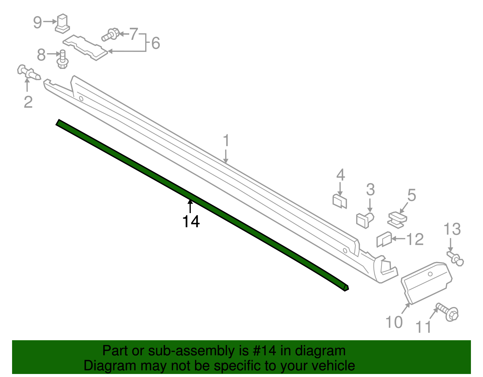Weatherstrip - Ford (GD9Z-58101C36-A)