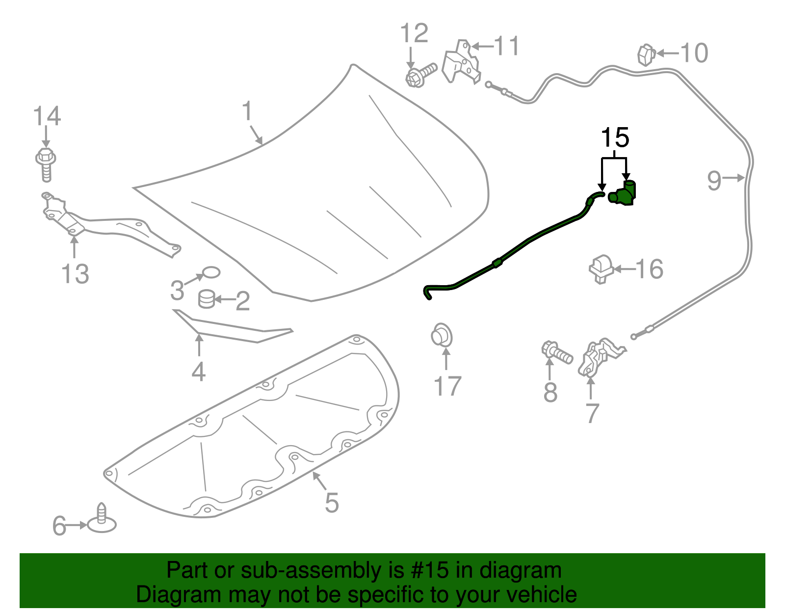 Hood / Trunk Prop Rod - Scion (SU003-01395)
