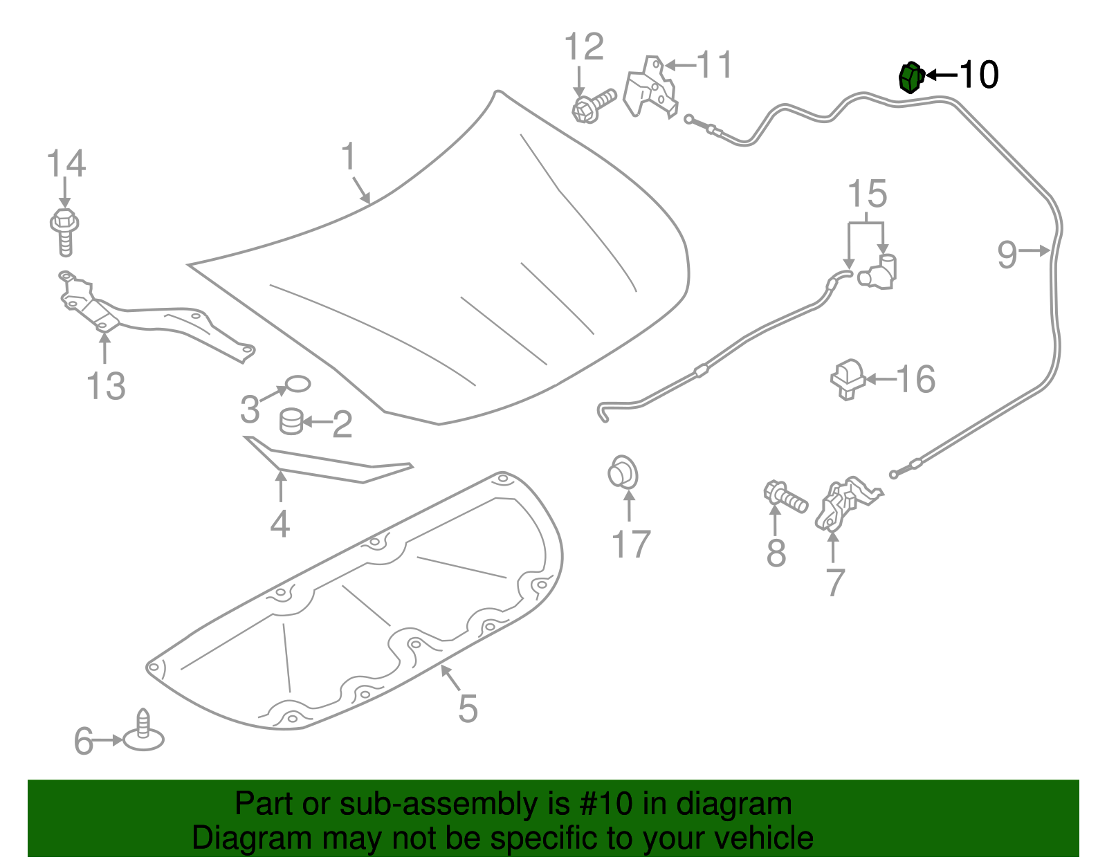 Release Cable Clip - Toyota (SU003-03006)