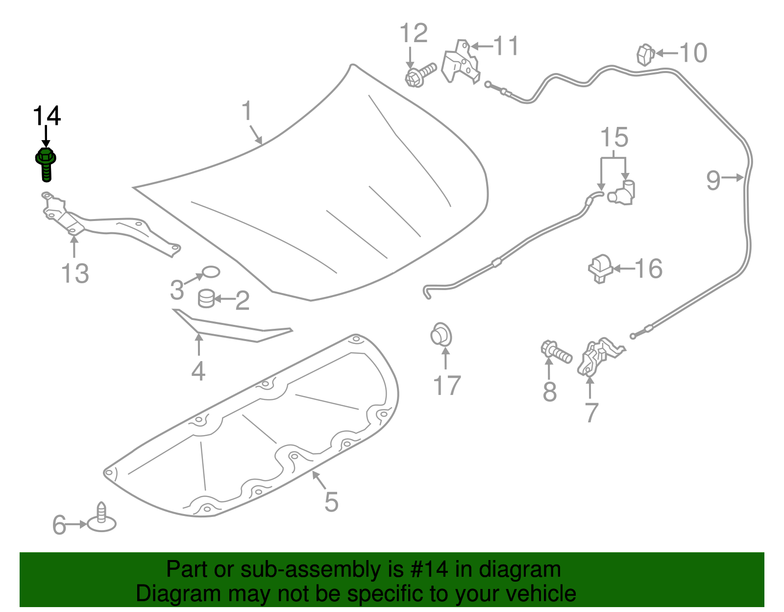 Hinge Bolt - Scion (SU003-02845)