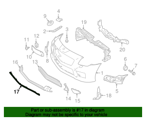 172-885-03-21 - Bumper Trim 2017-2020 Mercedes-Benz | AutoNationParts.com