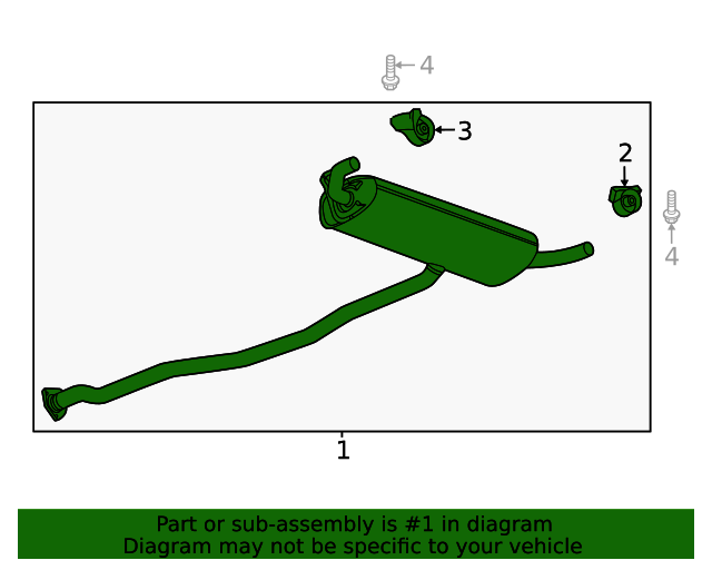 2020-2024 GM Muffler & Pipe Assembly 60006570 | TascaParts.com