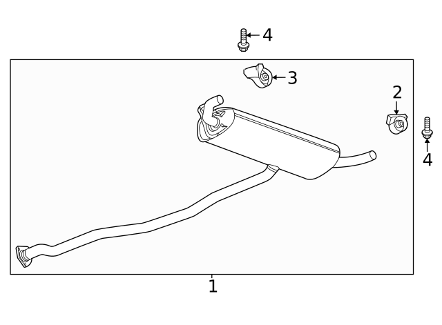 2020-2024 GM Muffler & Pipe Assembly 60006570 | Paradise GM Parts