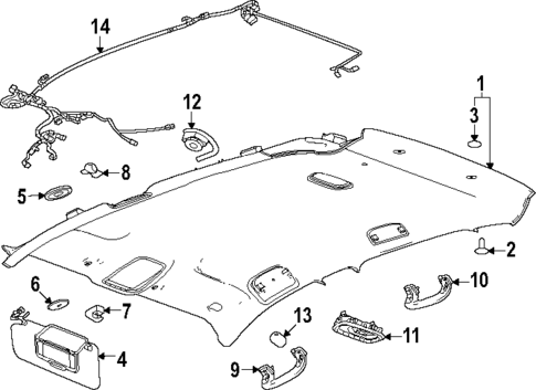 Interior Trim - Roof for 2025 Chevrolet Trax | GMPartsDirect.com