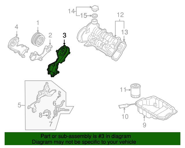 19952002 Mazda Millenia Timing Cover KJ0110500A