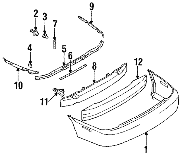 19891998 Mitsubishi Bumper Cover Clip MB325299 Auto Parts