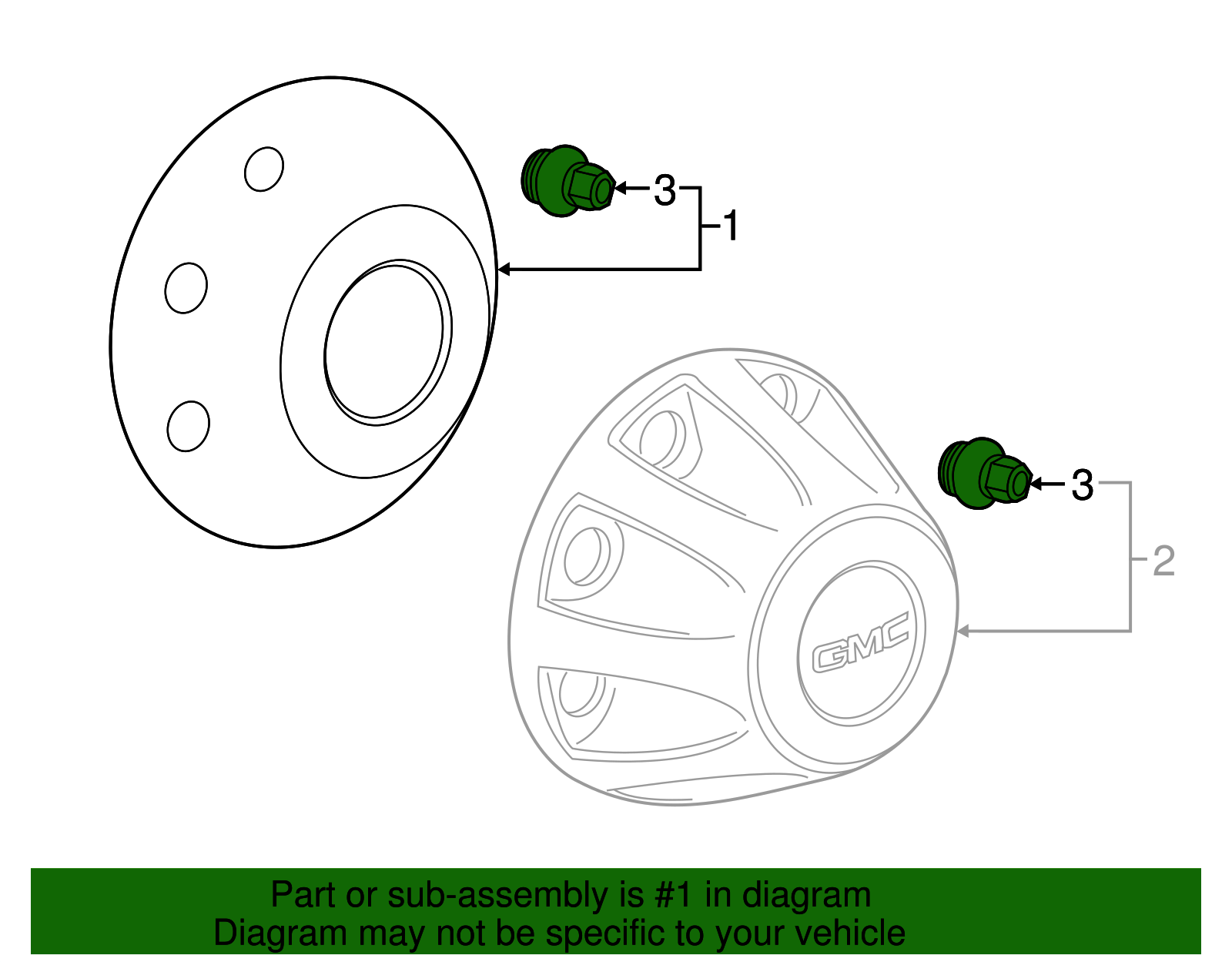 Chrome Wheel Hub Cap - GM (9597803)