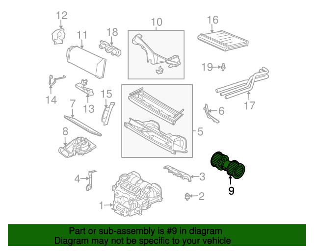 Genuine OEM Blower Motor Part JNB000060 Fits 20032012 Land Rover