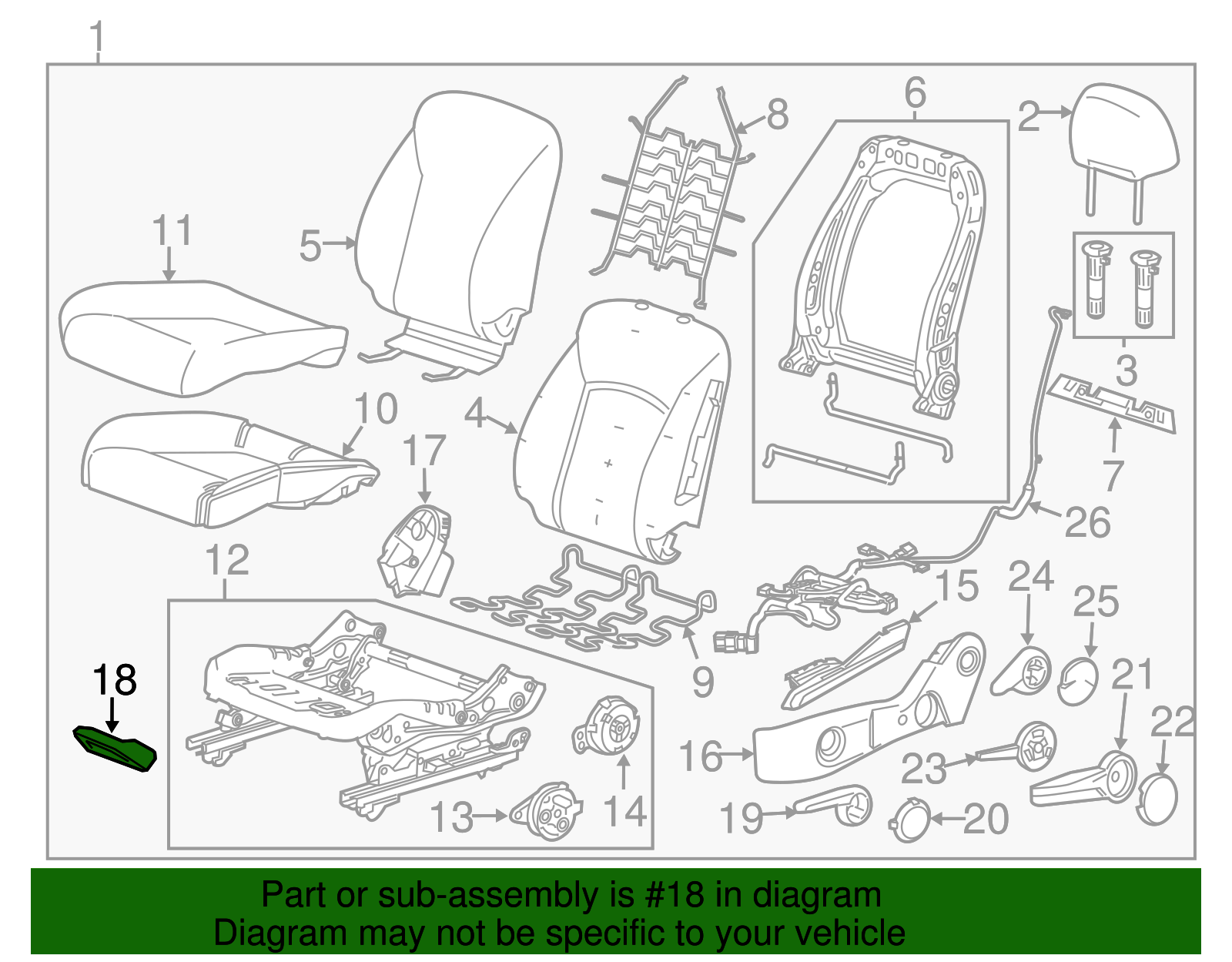 Jet Black Driver Seat Adjustment Handle - GM (96875789)
