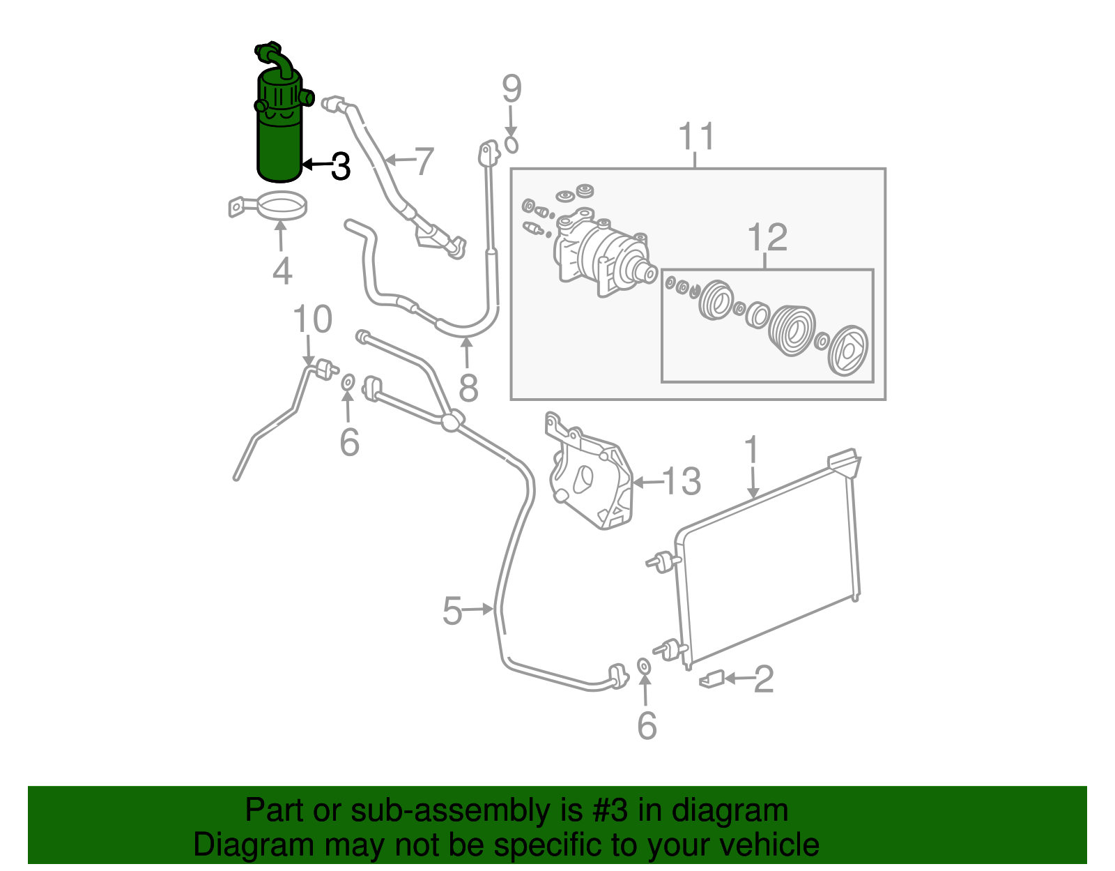 A/C Accumulator - GM (89018647)