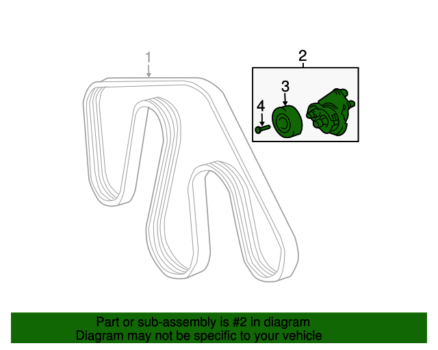 1998-2009 Toyota Tensioner Assembly, V-Ribbed Belt 166200w101 | Toyota ...